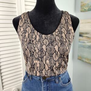 Z by Zella Animal Print Sports Bra Medium Racerback Stretch Activewear Athletic